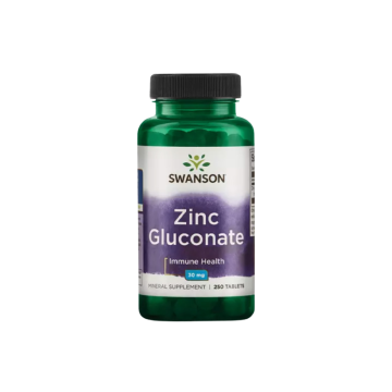 Swanson | Zinc Gluconate | Immuunsysteem | Voedingssupplement | Dieetwebshop.nl